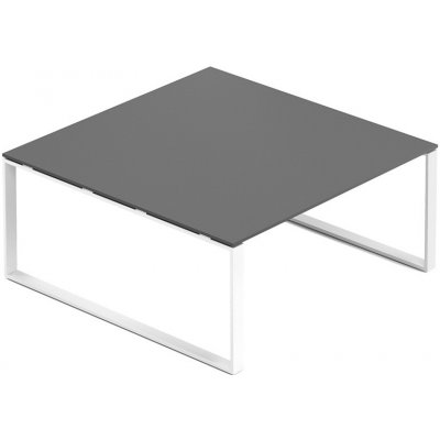 Rauman Jednací stůl Creator 160 x 160 cm, bílá podnož, antracit – Zboží Mobilmania