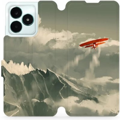 Mobiwear flip Realme C51 - MA03P Oranžové letadlo v horách – Zboží Mobilmania