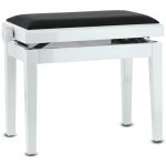 GEWA - Židle ke klavíru Deluxe - bílý lesk, sedák černý – Zboží Mobilmania