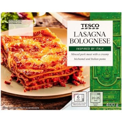 Tesco Lasagna Bolognese 400 g – Sleviste.cz