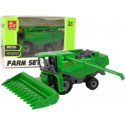Lean Toys Malý zelený kombajn zemědělské vozidlo
