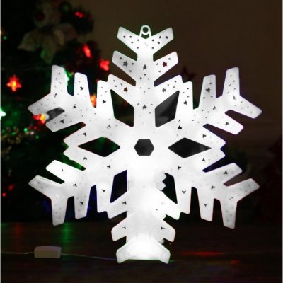 eCa Vánoční závěsná LED Sněhová vločka 40 x 40 cm IP20 studená bílá – Zboží Mobilmania