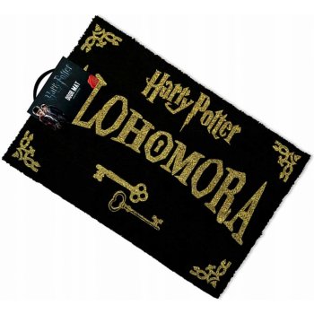 CurePink rohožka Harry Potter: Alohomora (60 x 40 cm) černá [GP85067]