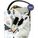 BOMIMI Deka do autosedačky AUTA MODRÁ – Zboží Mobilmania