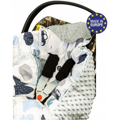 BOMIMI Deka do autosedačky AUTA MODRÁ – Zboží Mobilmania