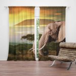 Sablio Závěs Slon z profilu: 2ks 140x250cm – Hledejceny.cz