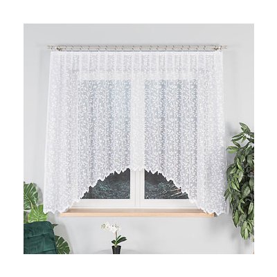 Dekorační oblouková krátká záclona na žabky ZUZANNA 160 bílá 300x160 cm MyBestHome – Hledejceny.cz