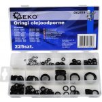 Sada těsnění o-kroužků odolných proti oleji 225ks GEKO – Zboží Mobilmania