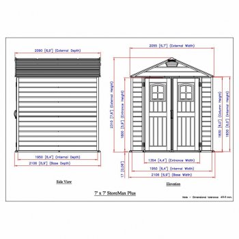 Duramax Storemax Plus antracit 4,5 m² + podlahová konstrukce model 30325 7x7´