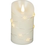 Konstsmide 1826-190 LED svíčka z vosku bílá teplá bílá (Ø x v) 50 mm x 178 mm s 3D efektem, se spínačem – Hledejceny.cz