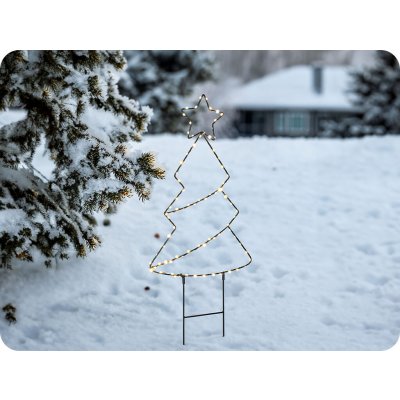 Solight LED vnější dekorace stromek 85xLED, časovač, 68cm 3xAA [1V290] – Hledejceny.cz