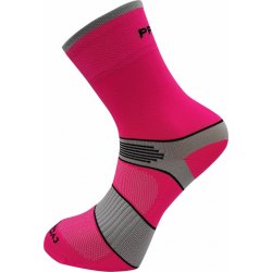 Progress CYCLING HIGH SOX cyklistické ponožky neon růžová/šedá