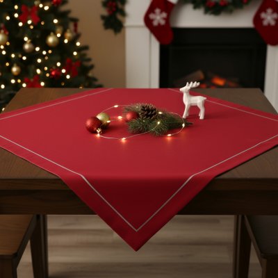 Mybesthome Dekorační ubrus Edgar 85x85 cm červená – Sleviste.cz