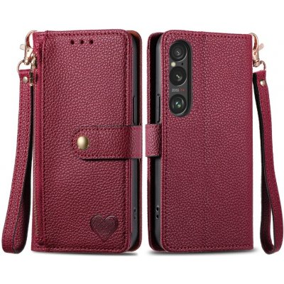 VSECHNONAMOBIL 80952 HEART Peněženkové pouzdro pro Sony Xperia 1 VI červené – Zboží Živě