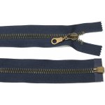 WICO Kovový zip no.8 rozepínací 80cm tmavě modrý (staromosazné zoubky) silný zip – Hledejceny.cz