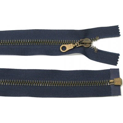 WICO Kovový zip no.8 rozepínací 80cm tmavě modrý (staromosazné zoubky) silný zip – Hledejceny.cz