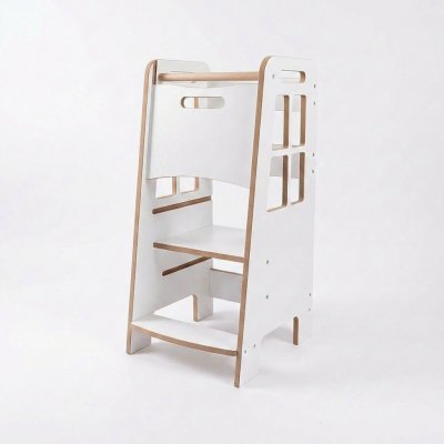 Ourbaby Montessori učící věž kitchen helper white bílá – Hledejceny.cz