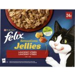 Felix Sensations Jellies s hovězím kuřetem kachnou a jehněčím 24 x 85 g – Hledejceny.cz