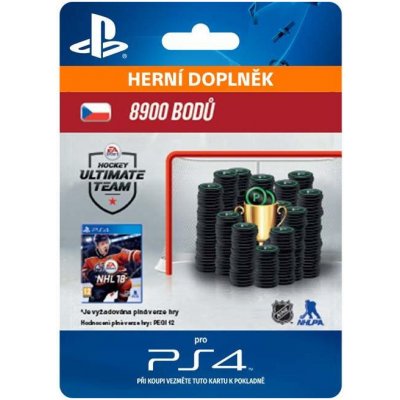 PlayStation NHL 18 Ultimate Team - 8900 NHL Points Pack CZ – Zboží Živě