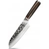 Kuchyňský nůž UG Grill Nůž Santoku 17,8 31 cm Uhlíková ocel dřevo pakkawood