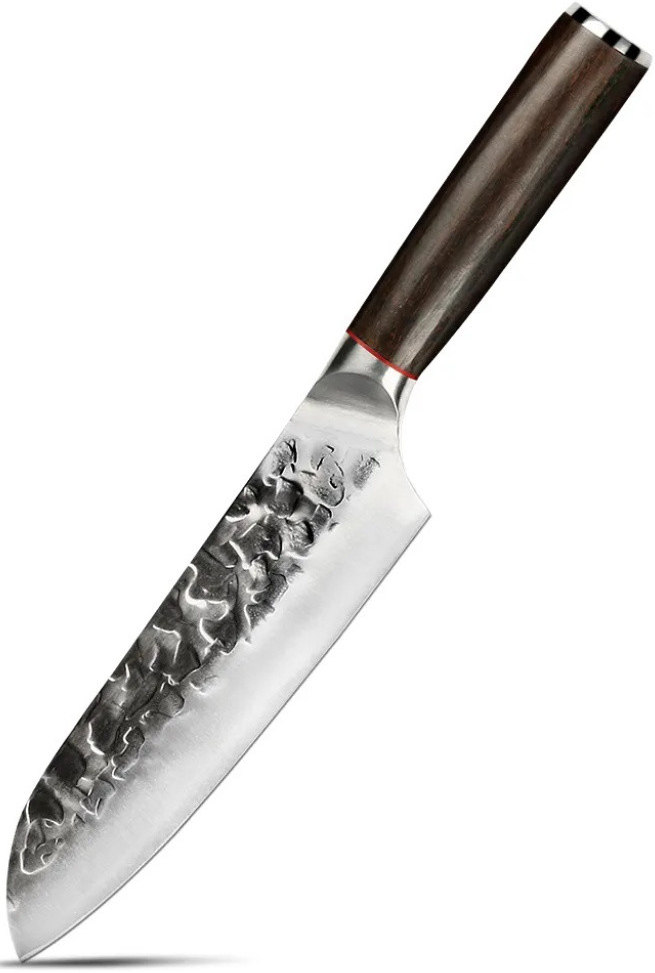 UG Grill Nůž Santoku 17,8 31 cm Uhlíková ocel dřevo pakkawood