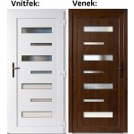 Soft Vchodové dveře 6100 Zlatý dub / Bílá pravé 100 x 210 cm – Hledejceny.cz