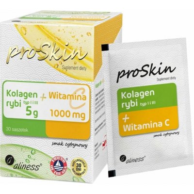 Aliness proSkin Rybí kolagen 5 g + Vitamin C 1000 mg Citron 30 sáčků – Hledejceny.cz
