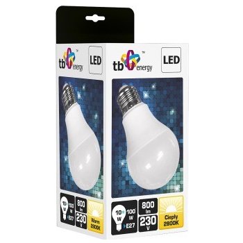 TB Energy LED žárovka E27 230V,10W Teplá bílá ,800