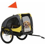 PawHut přívěs pro psy skládací kočárek pro psy s odrazkami rychloupínací voděodolný tkanina oxford ocel 140 x 71 x 83 cm – Sleviste.cz