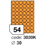 Rayfilm R0133 fluo oranžové etikety kulaté průměr 30mm 100 listů – Zbozi.Blesk.cz