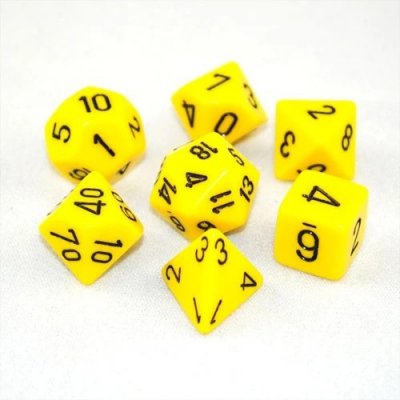 Sada 7 RPG kostek Translucent Yellow – Zboží Živě