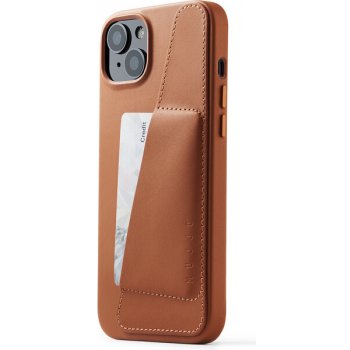 Mujjo Full Leather Wallet iPhone 15 Plus světle hnědé