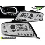 Tuning-Tec Přední čirá LED světla Audi A6 (1997 - 2001) - Tube Light - chromované – Hledejceny.cz