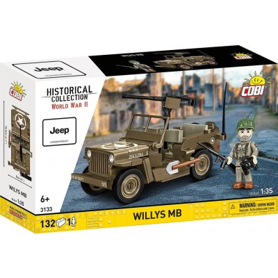 COBI 3133 World War II Americký ozbrojený terénní automobil Jeep Willys MB – Hledejceny.cz
