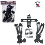 MaDe Koleje sada 22 cm 1 × křížení 2 × vyhýbka spojky – Zboží Dáma