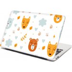 Sablio Samolepka na notebook Medvěd a liška - 38x26 cm – Zboží Živě