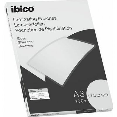 Laminovací fólie "Standard", 125 mikronů, A3, lesklá, 100 ks, IBICO 627313 – Hledejceny.cz