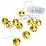 Solight 1V272 LED vánoční řetěz rolničky zlatá 10x LED 2x AA 1.5m 8592718037277 – Hledejceny.cz