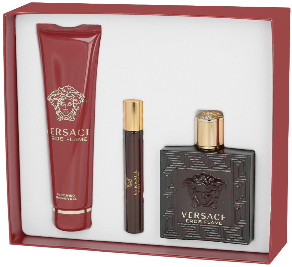 Versace Eros Flame Men EDP 100 ml + EDP 10 ml + sprchový gel 150 ml dárková sada