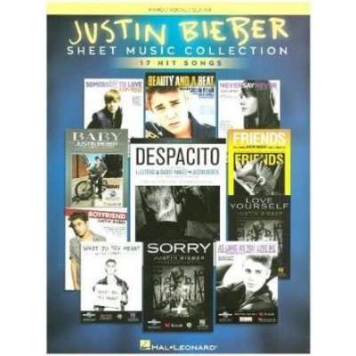 Justin Biebier: Sheet Music Collection -For Piano, Voice & Guitar- Book - Bieber, Justin – Zboží Mobilmania