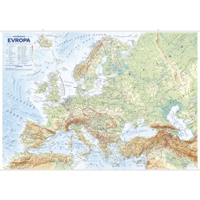 Evropa Evropa - obecně zeměpisná mapa, office, nástěnná, 1 : 4 500 000