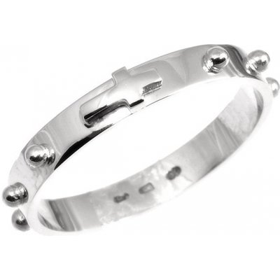 Šperky-NM Růžencový prsten 358 bílé zlato