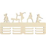 LYMFY Dřevěný věšák na medaile Hip-Hop 45cm přírodní dřevo – Zboží Dáma