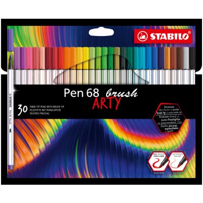 Stabilo Pen 68 brush Arty30 ks sada v plechu – Zboží Mobilmania