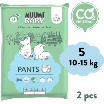 Muumi Baby Pants 5 Maxi+ 10-15 kg 2 ks