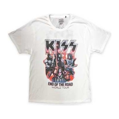 Kiss Unisex T-shirt: End Of The Road Band Playing back Print