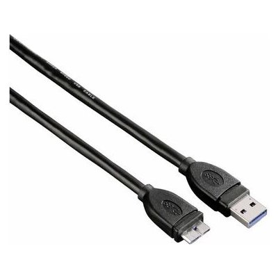 Hama 53749 propojovací USB 3.0 A samec na microUSB-B samec, 0,75m, černý