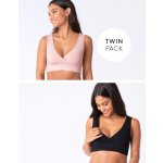 Bambusové materské podprsenky Hortensia 2-pack Black/Blush – Zboží Mobilmania