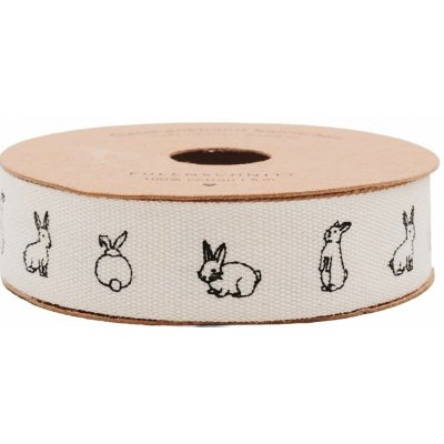 Eulenschnitt Bavlněná stuha Rabbits – 5 m, krémová barva, textil – Hledejceny.cz