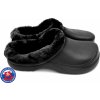 Dámské bačkory a domácí obuv FLAMEshoes dámské zateplené clogsy B-2002 černé